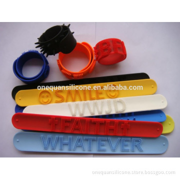 Custom Promotional Funny Slap wristband wrist slap ruler bracelet